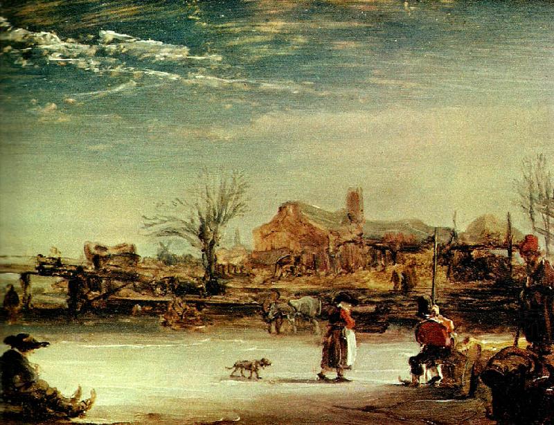 REMBRANDT Harmenszoon van Rijn vinterlandskap china oil painting image